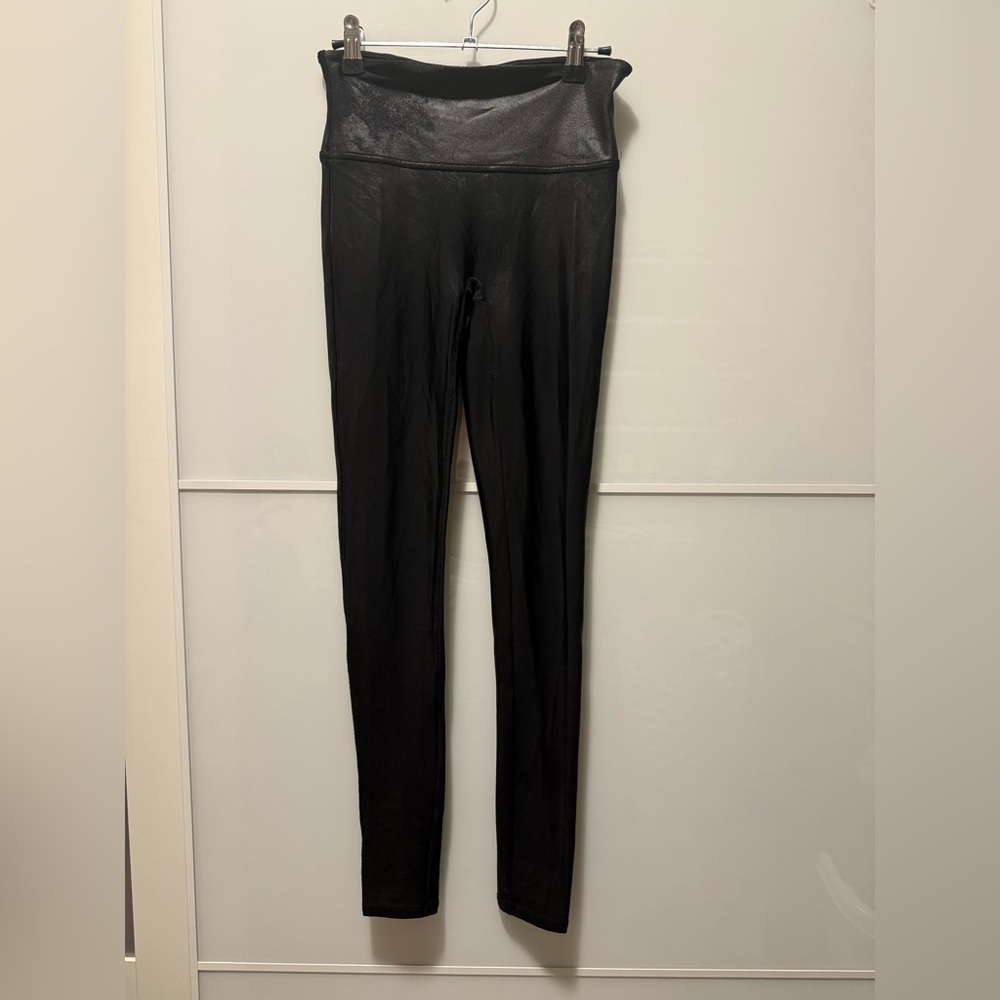 SPANX Faux Leather Black Leggings - Picture 2 of 5